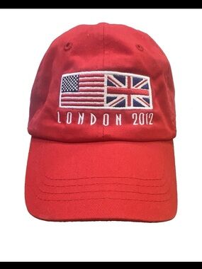 Source Unknown Red Embroidered London 2012 Flag Baseball Cap
